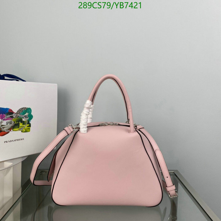 Prada Bag-(Mirror)-Handbag-,Code: YB7421,$: 289USD