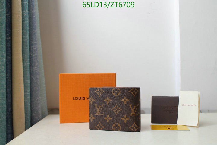 LV Bags-(Mirror)-Wallet-,Code: ZT6709,$: 65USD