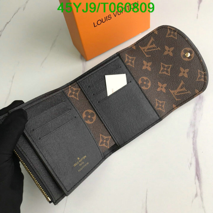 LV Bags-(4A)-Wallet-,Code: T060809,$: 45USD