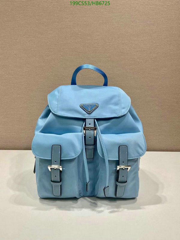 Prada Bag-(Mirror)-Backpack-,Code: HB6725,$: 199USD