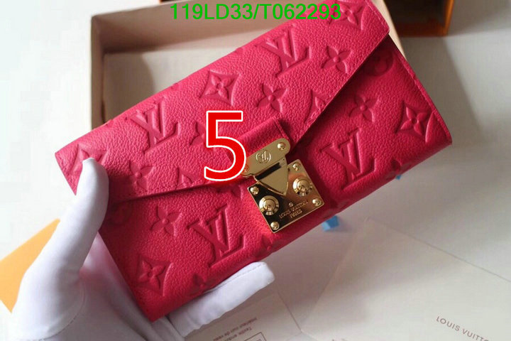 LV Bags-(Mirror)-Wallet-,Code: T062293,$: 119USD