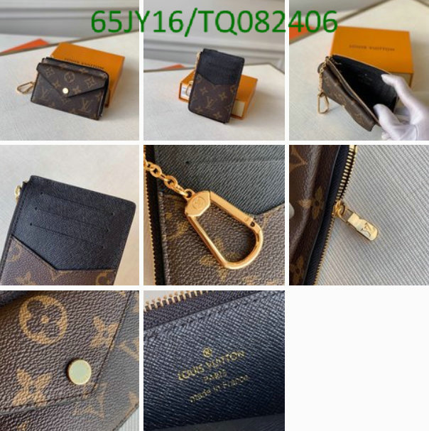 LV Bags-(Mirror)-Wallet-,Code: TQ082406,$: 65USD