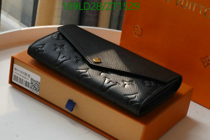 LV Bags-(Mirror)-Wallet-,Code: ZT1529,$: 109USD