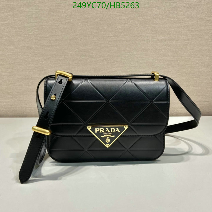 Prada Bag-(Mirror)-Diagonal-,Code: HB5263,$: 249USD