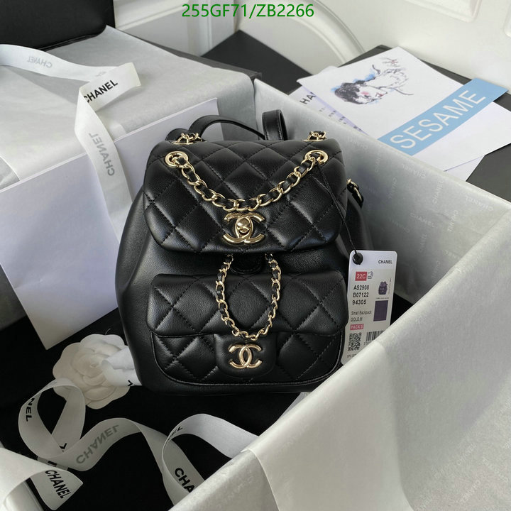 Chanel Bags -(Mirror)-Backpack-,Code: ZB2266,$: 255USD