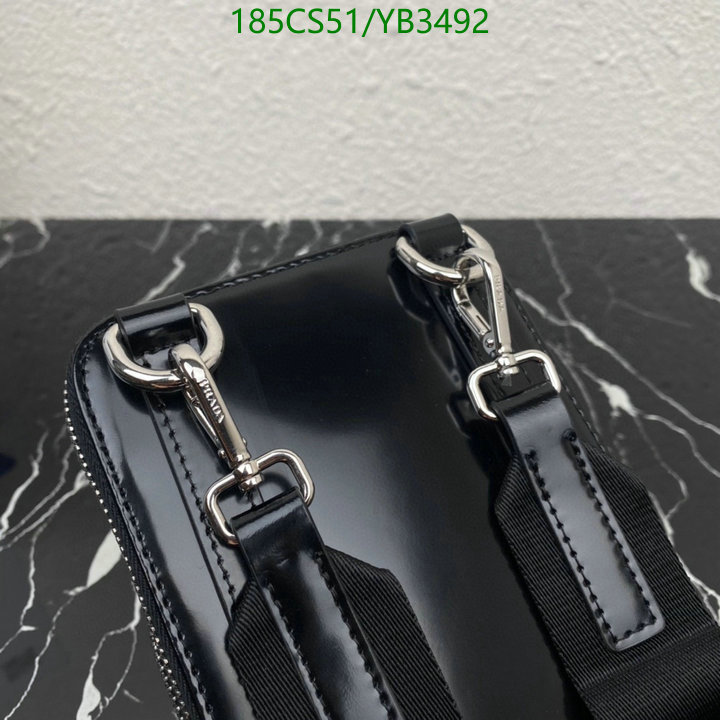 Prada Bag-(Mirror)-Diagonal-,Code: YB3492,$: 185USD