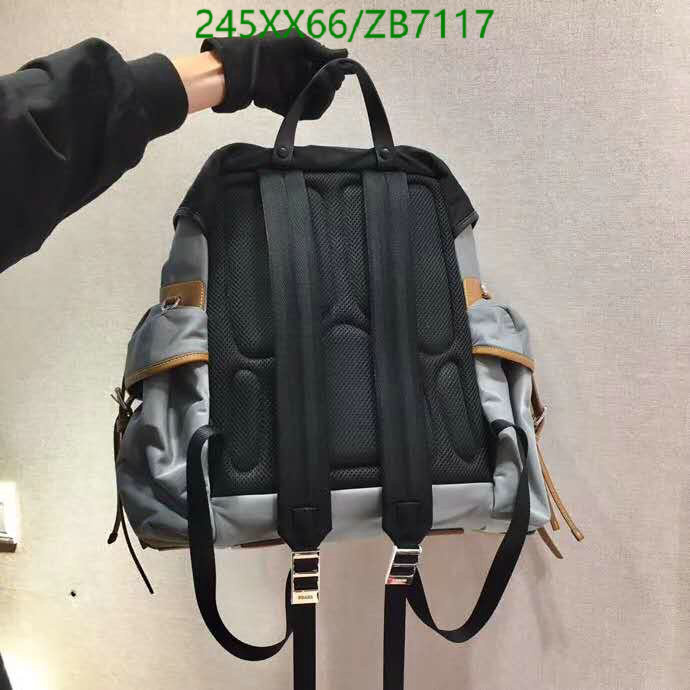 Prada Bag-(Mirror)-Backpack-,Code: ZB7117,$: 245USD