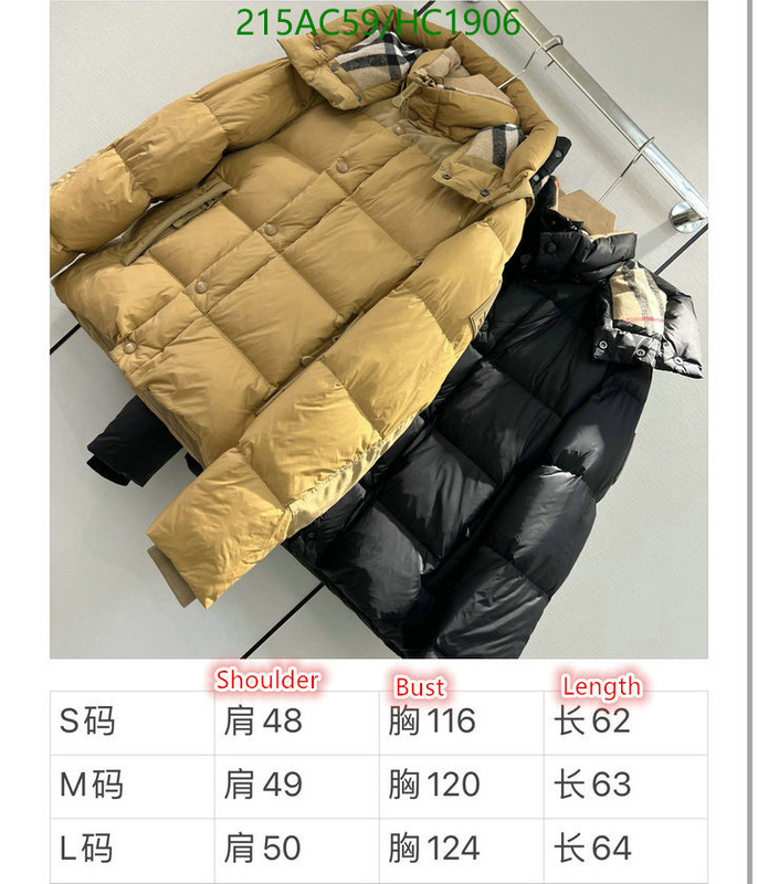 Down jacket Women-Burberry, Code: HC1906,$: 215USD