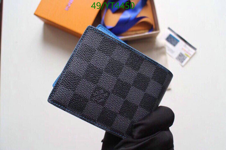 LV Bags-(4A)-Wallet-,Code: YT4450,$: 49USD
