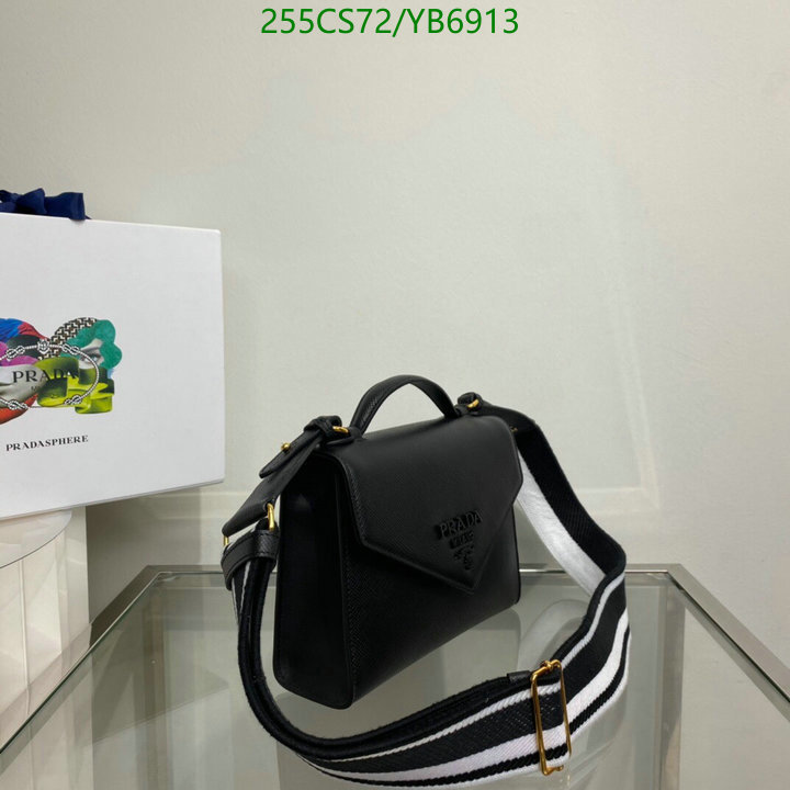 Prada Bag-(Mirror)-Diagonal-,Code: YB6913,$: 255USD