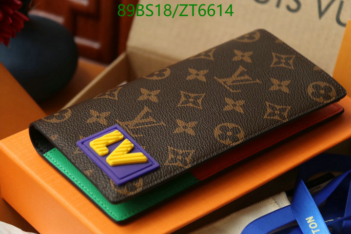 LV Bags-(Mirror)-Wallet-,Code: ZT6614,$: 89USD