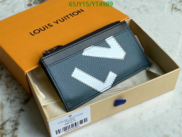 LV Bags-(Mirror)-Wallet-,Code: YT4989,$: 65USD