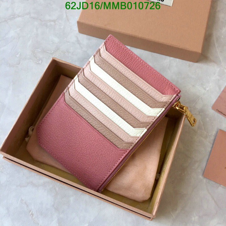 Miu Miu Bag-(Mirror)-Wallet-,Code: MMB010726,$: 62USD
