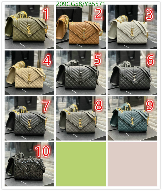 YSL Bag-(Mirror)-Envelope Series,Code: YB5571,$: 209USD