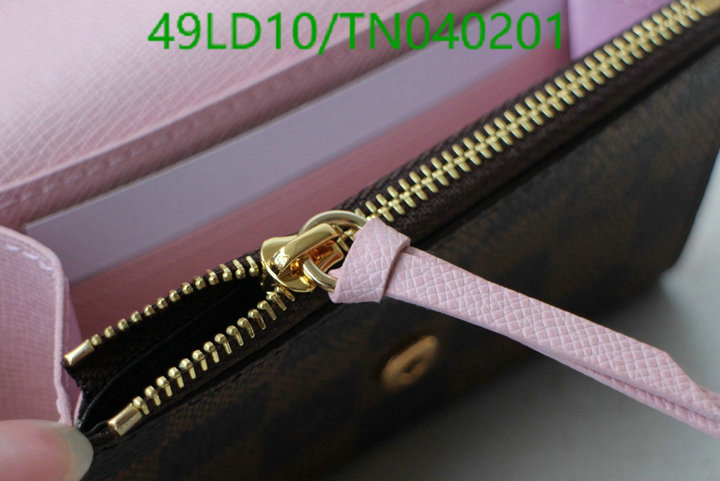 LV Bags-(Mirror)-Wallet-,Code: TN040201,$: 49USD