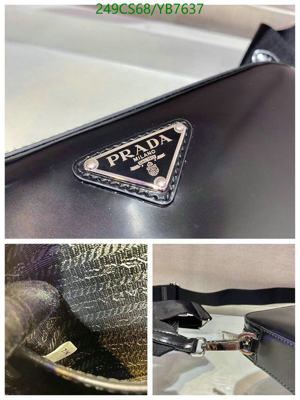 Prada Bag-(Mirror)-Diagonal-,Code: YB7637,$: 249USD