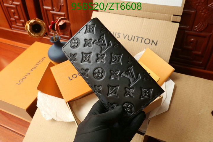 LV Bags-(Mirror)-Wallet-,Code: ZT6608,$: 95USD