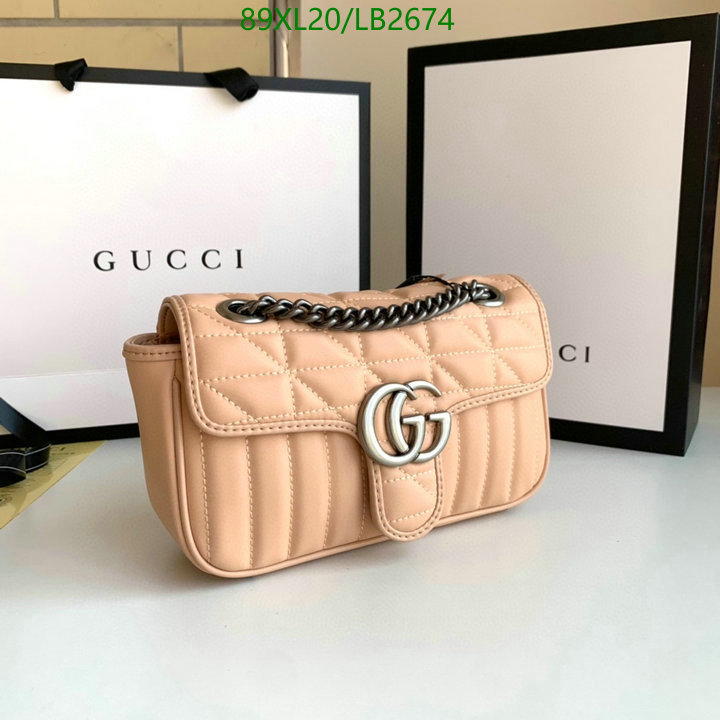 Gucci Bag-(4A)-Marmont,Code: LB2674,$: 89USD