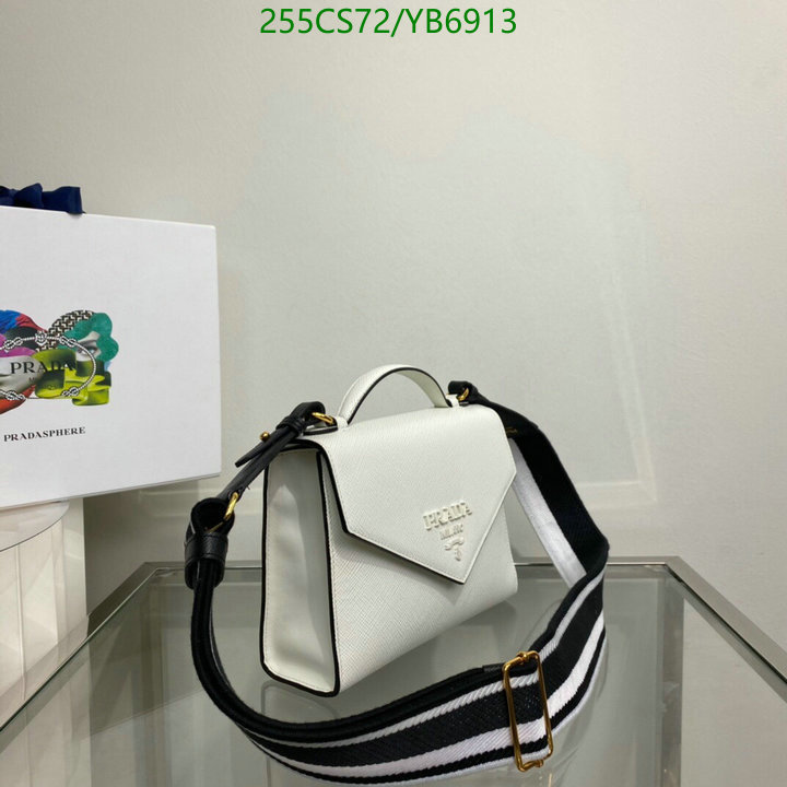 Prada Bag-(Mirror)-Diagonal-,Code: YB6913,$: 255USD