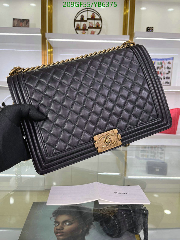 Chanel Bags -(Mirror)-Le Boy,Code: YB6375,$: 209USD