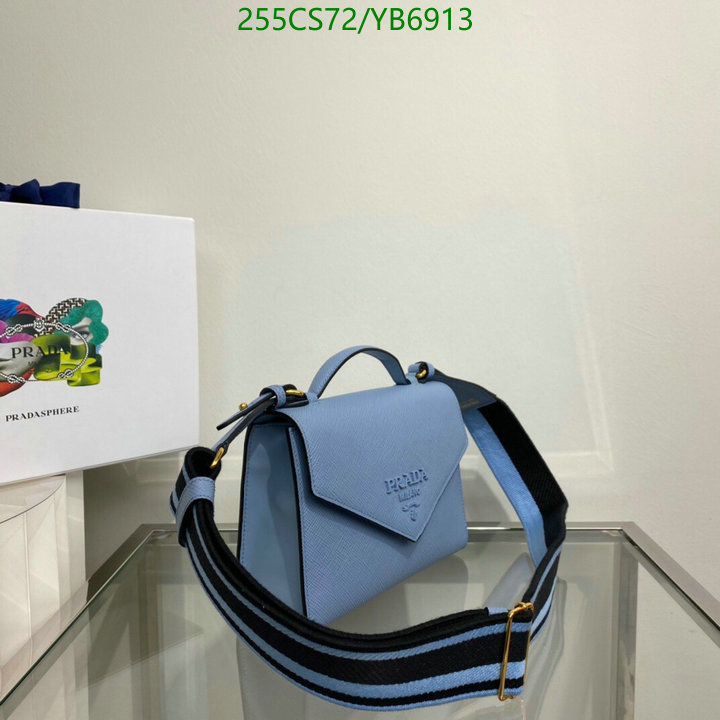 Prada Bag-(Mirror)-Diagonal-,Code: YB6913,$: 255USD