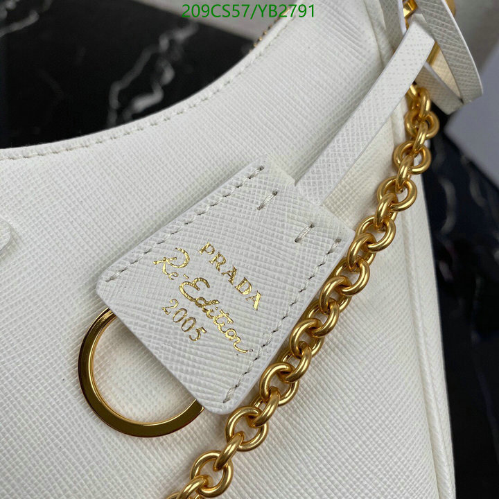 Prada Bag-(Mirror)-Diagonal-,Code: YB2791,$: 209USD