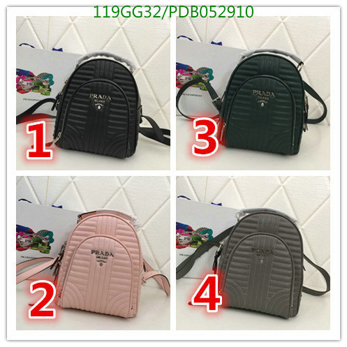 Prada Bag-(4A)-Backpack-,Code: PDB052910,$:119USD