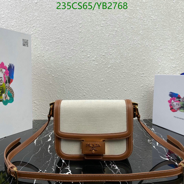 Prada Bag-(Mirror)-Diagonal-,Code: YB2768,$: 235USD