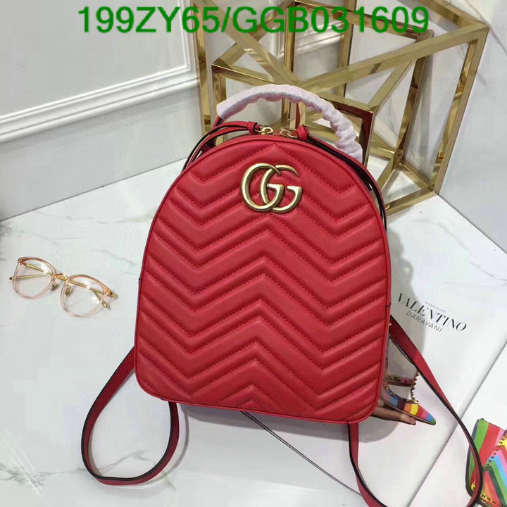 Gucci Bag-(Mirror)-Backpack-,Code: GGB031609,$: 199USD