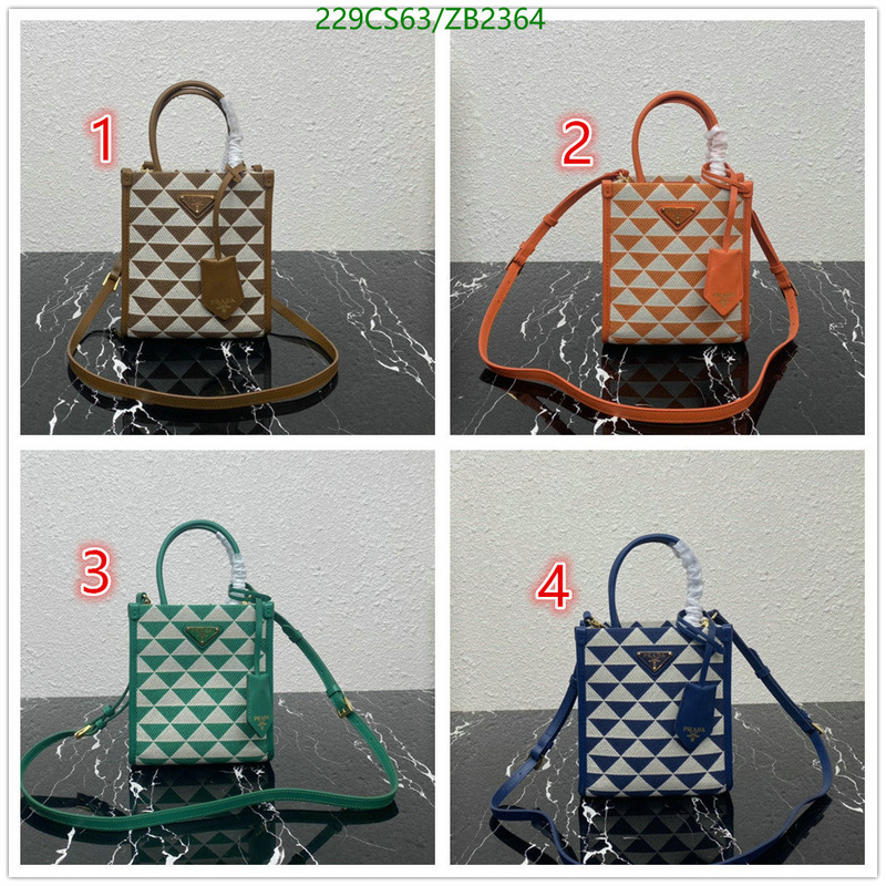 Prada Bag-(Mirror)-Diagonal-,Code: ZB2364,$: 229USD