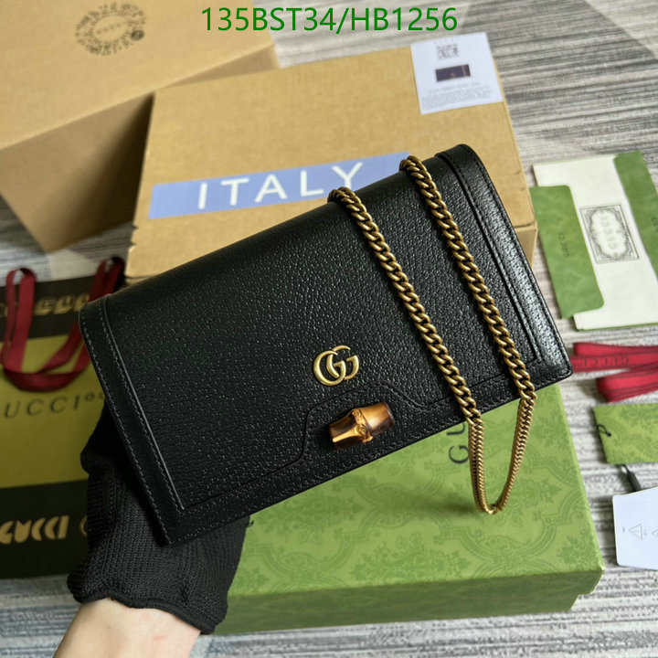 Gucci Bag-(Mirror)-Diagonal-,Code: HB1256,$: 135USD