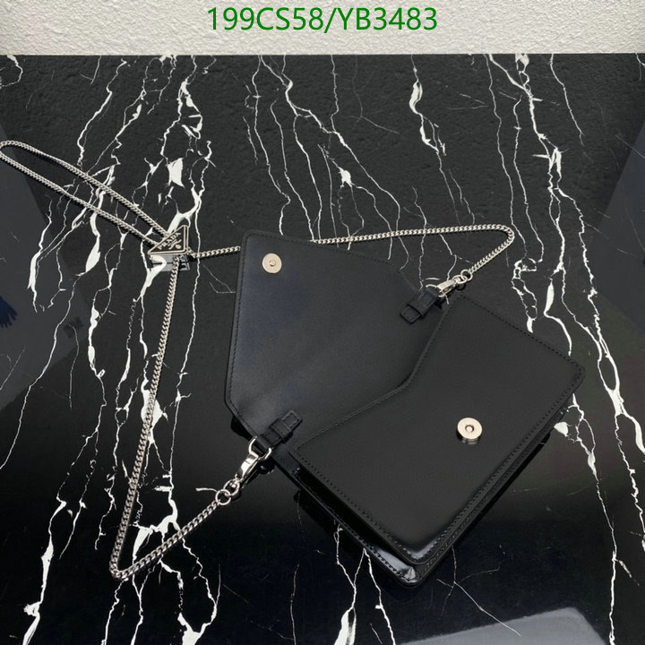 Prada Bag-(Mirror)-Diagonal-,Code: YB3483,$: 199USD