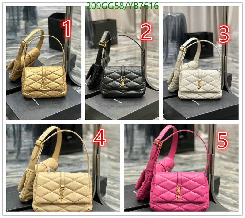 YSL Bag-(Mirror)-Handbag-,Code: YB7616,$: 209USD