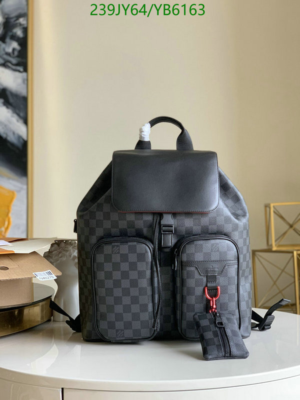 LV Bags-(Mirror)-Backpack-,Code: YB6163,$: 239USD