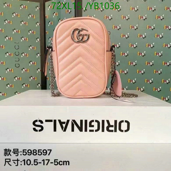 Gucci Bag-(4A)-Marmont,Code: YB1036,$: 72USD