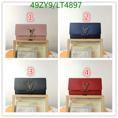 LV Bags-(4A)-Wallet-,Code: LT4897,$: 49USD