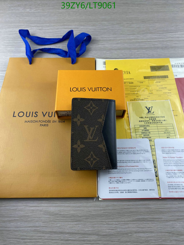LV Bags-(4A)-Wallet-,Code: LT9061,$: 39USD