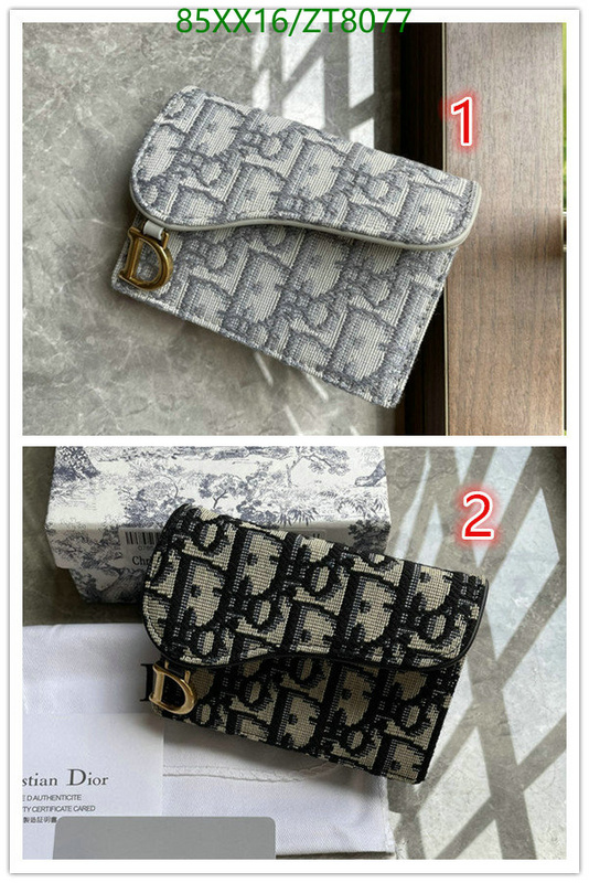 Dior Bags -(Mirror)-Wallet-,Code: ZT8077,$: 85USD