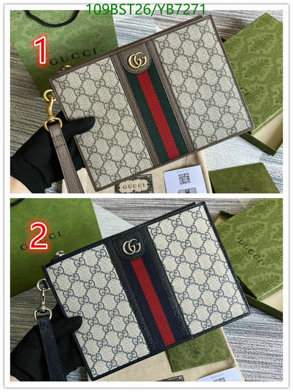 Gucci Bag-(Mirror)-Clutch-,Code: YB7271,$: 109USD