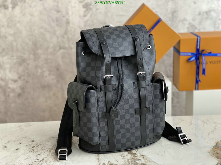 LV Bags-(Mirror)-Backpack-,Code: HB5194,$: 239USD