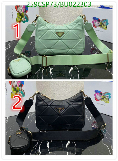 Prada Bag-(Mirror)-Diagonal-,Code: BU022303,$: 259USD