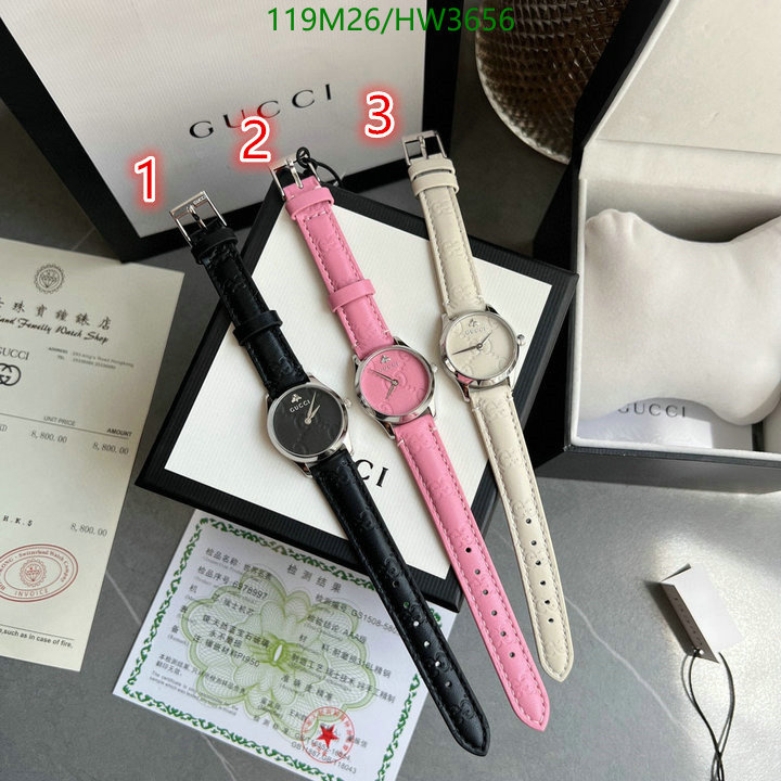 Watch-4A Quality-Gucci, Code: HW3656,$: 119USD