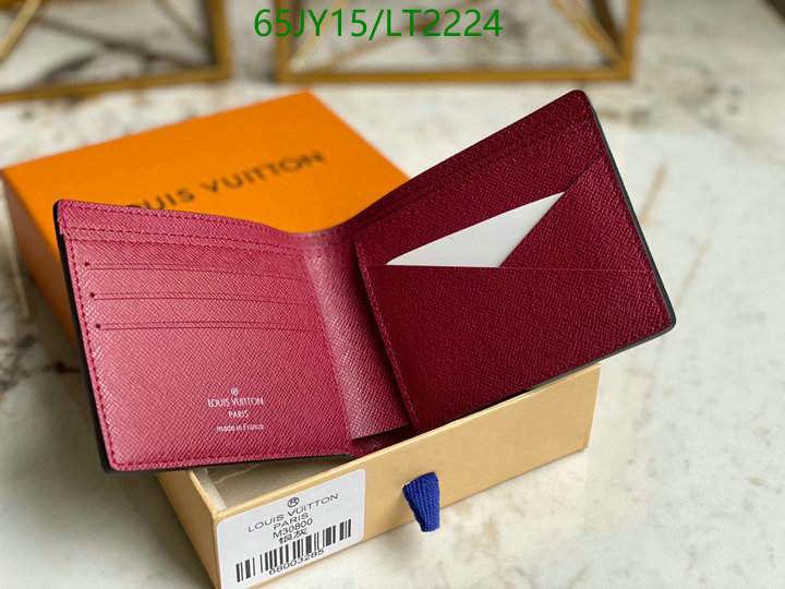 LV Bags-(Mirror)-Wallet-,Code: LT2224,$: 65USD