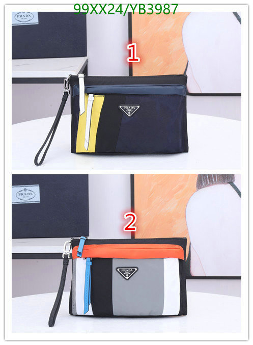 Prada Bag-(Mirror)-Clutch-,Code: YB3987,$: 99USD