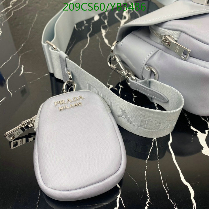 Prada Bag-(Mirror)-Diagonal-,Code: YB3486,$: 209USD