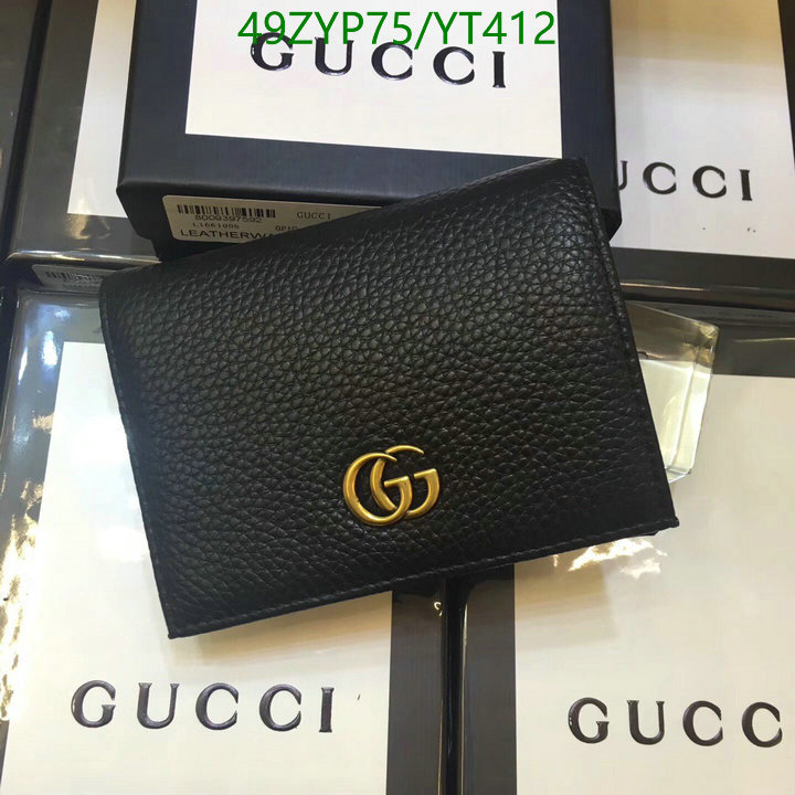 Gucci Bag-(4A)-Wallet-,Code: YT412,$: 49USD