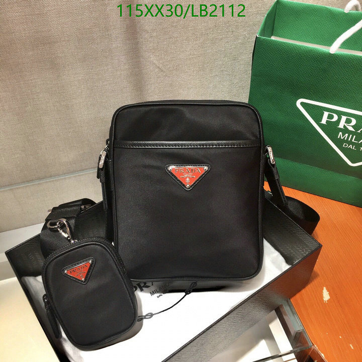 Prada Bag-(Mirror)-Diagonal-,Code: LB2112,$: 115USD