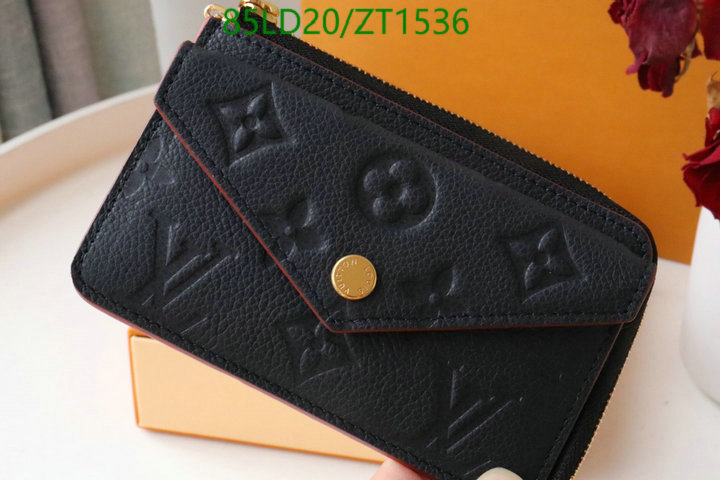 LV Bags-(Mirror)-Wallet-,Code: ZT1536,$: 85USD