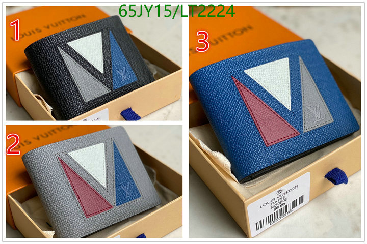 LV Bags-(Mirror)-Wallet-,Code: LT2224,$: 65USD