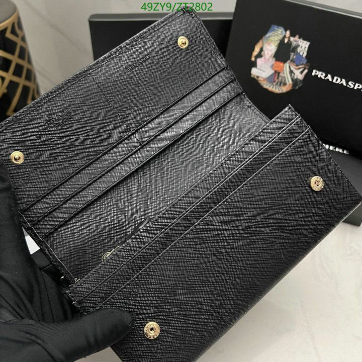 Prada Bag-(4A)-Wallet-,Code: ZT2802,$: 49USD
